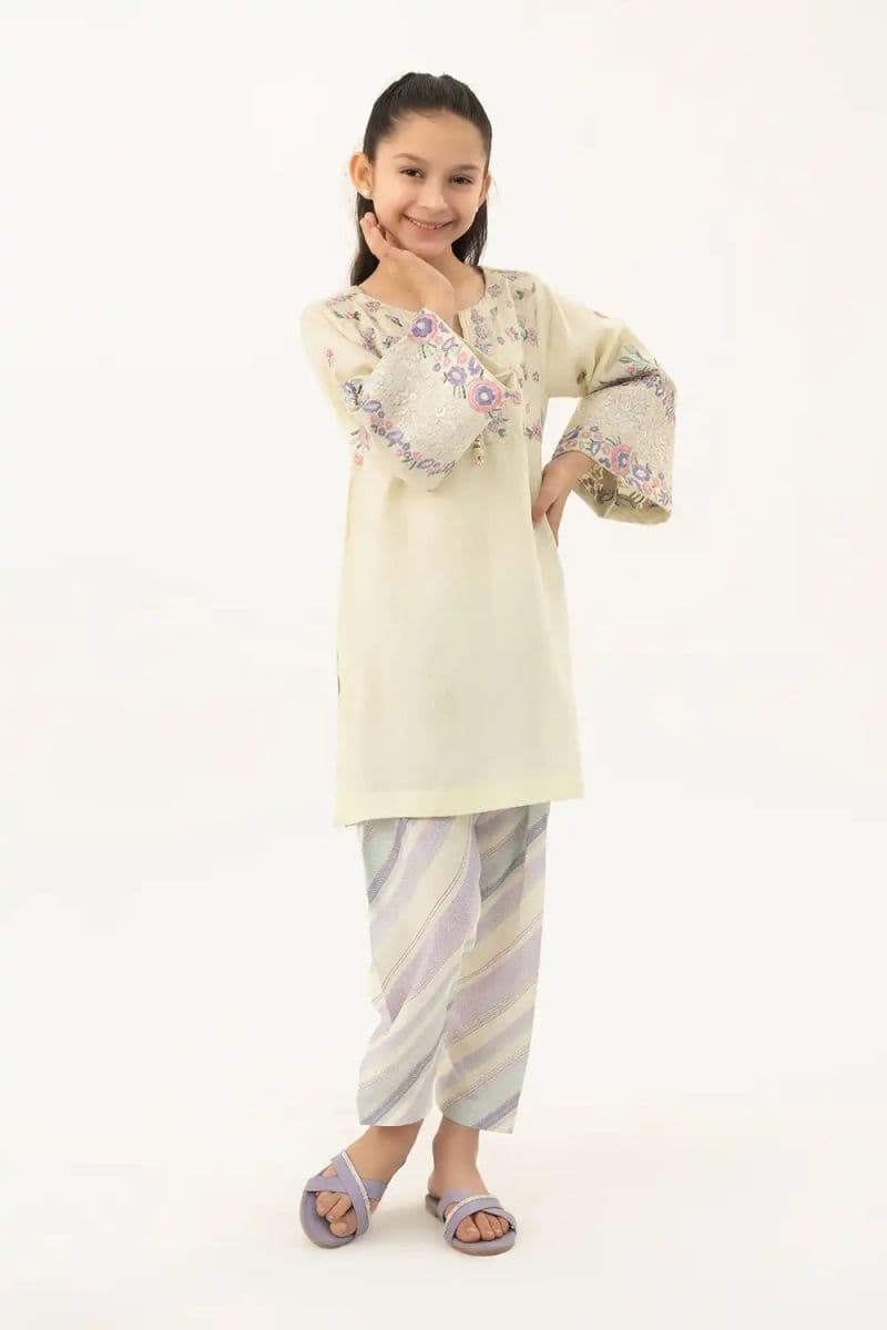 2 Piece - Embroidered Doria Lawn Suit thumbnail
