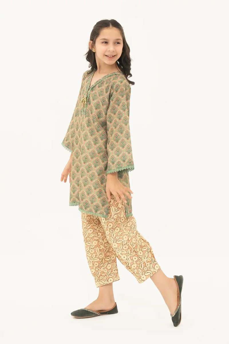 2 Piece - Printed Arabic Lawn Suit