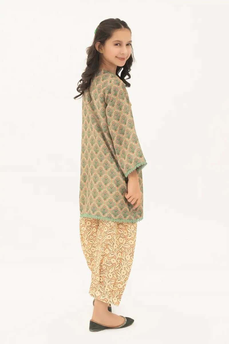 2 Piece - Printed Arabic Lawn Suit - alternate view