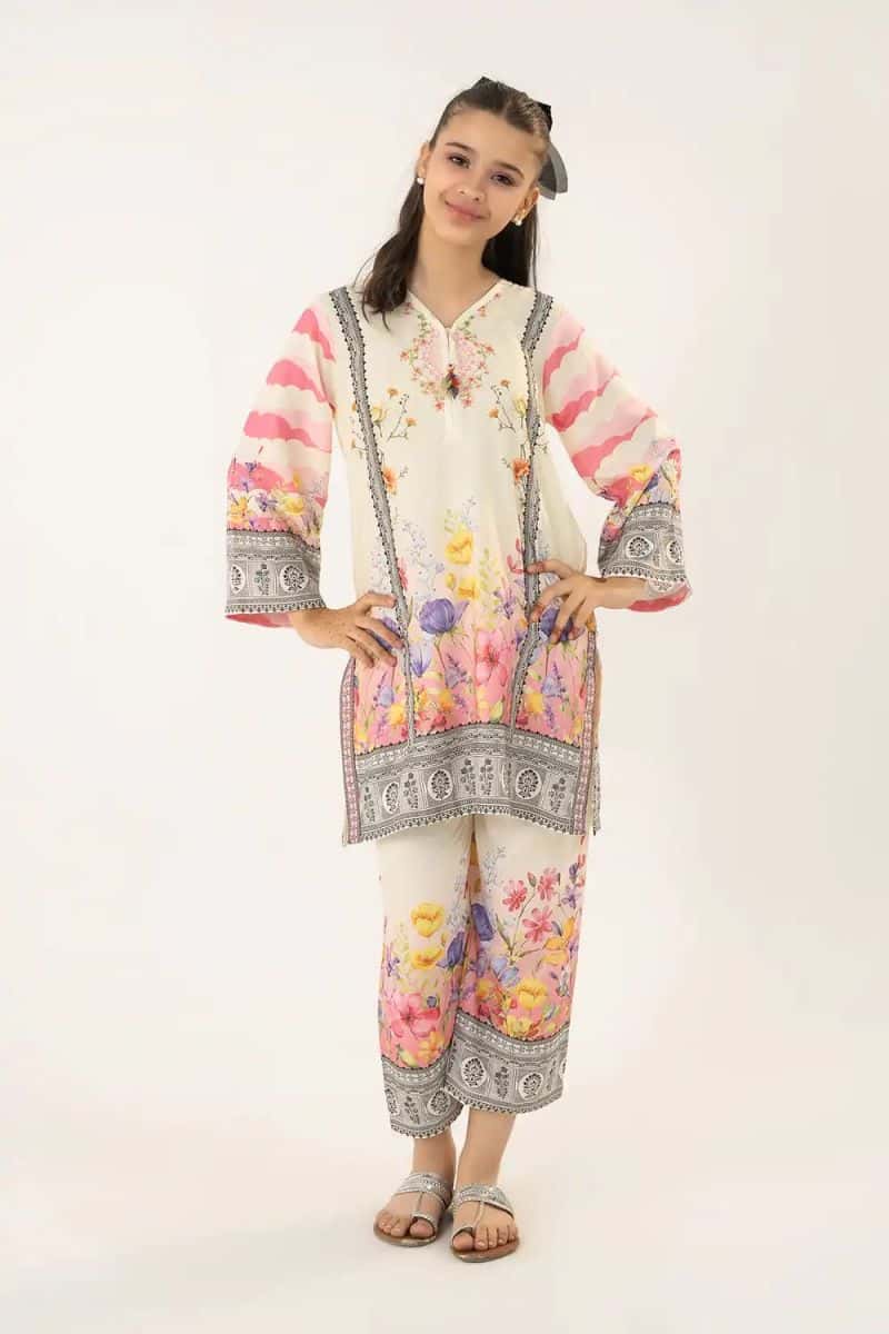 2 Piece - Printed Texture Suit