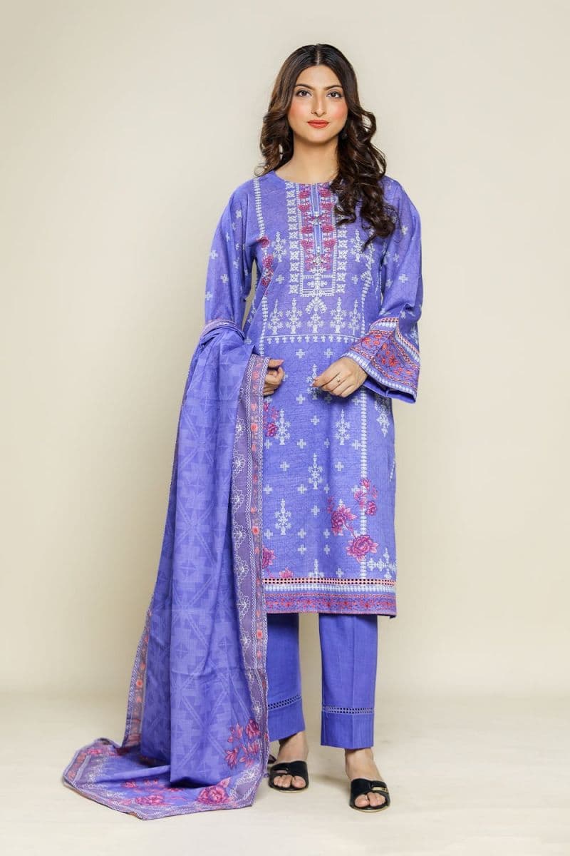 3 Piece - Printed Khaddar Suit thumbnail