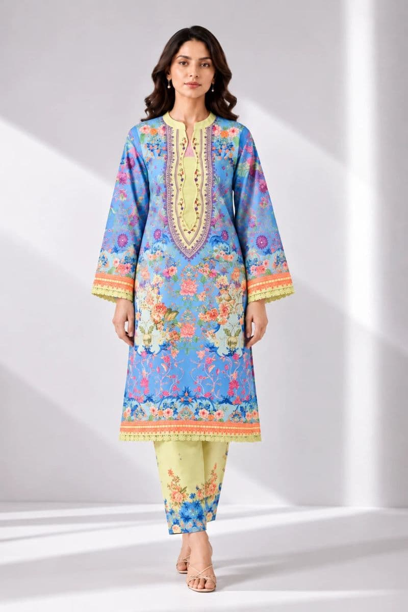 2-PIECE - PRINTED ARABIC LAWN SUIT thumbnail