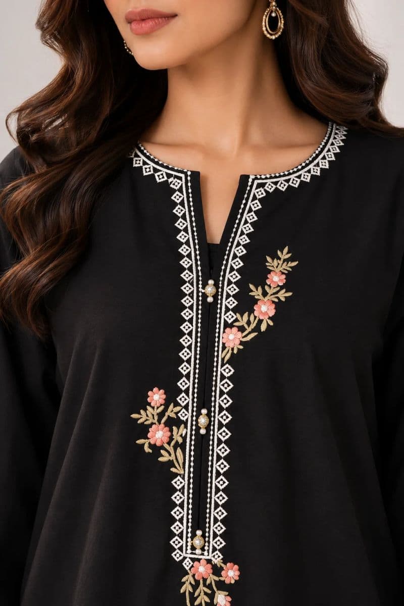 2 Piece - Embroidered Cambric Suit thumbnail