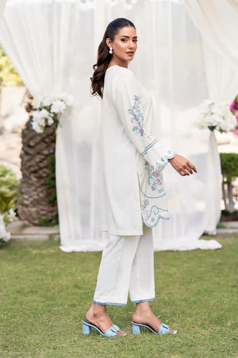 2 Piece - Embroidered Linen Suit thumbnail