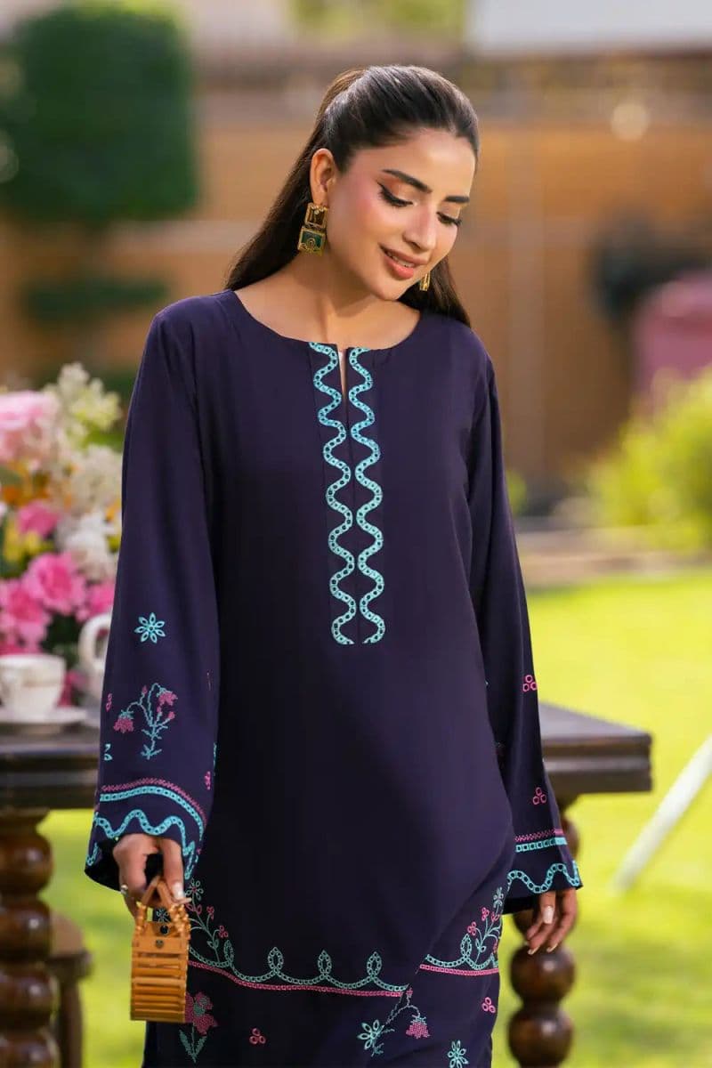 2 Piece - Embroidered Linen Suit thumbnail
