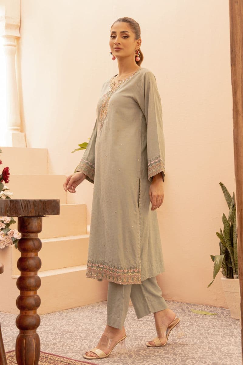 2 Piece - Embroidered Viscose Suit thumbnail