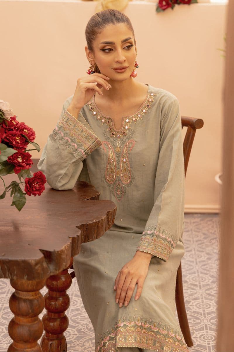 2 Piece - Embroidered Viscose Suit thumbnail