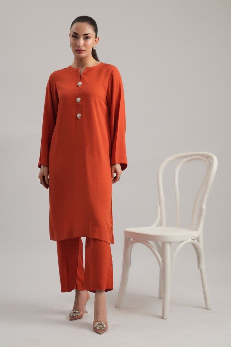2 Pc Dobby Dyed Stitched Suit thumbnail