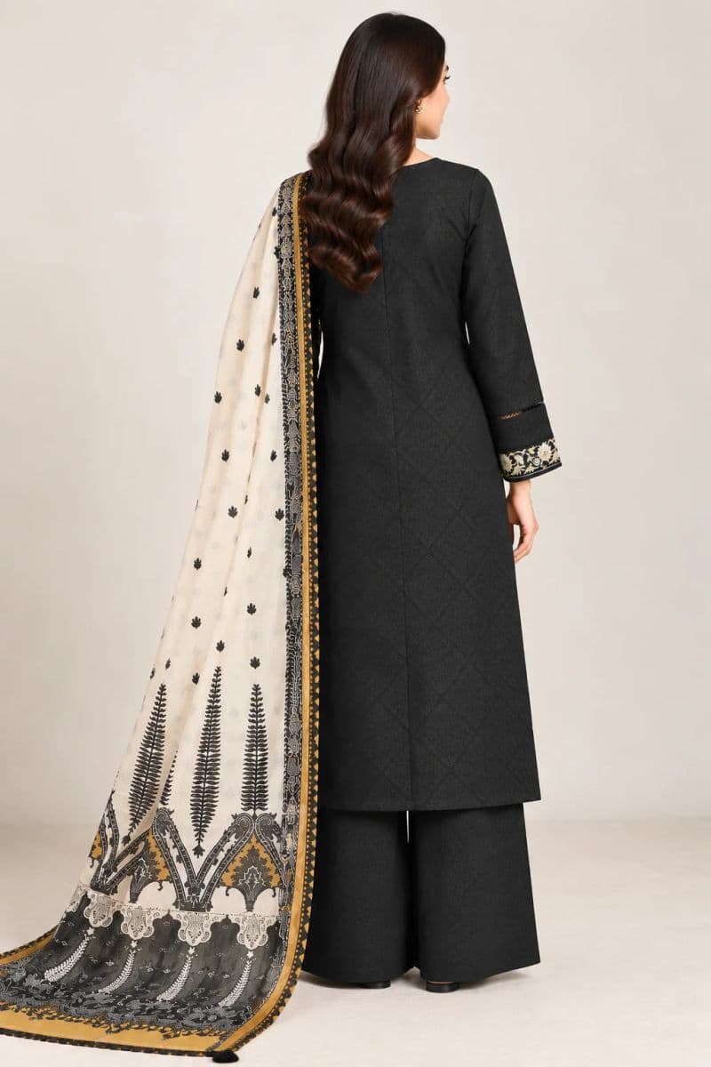 3 PIECE - EMBROIDERED JACQUARD SUIT thumbnail
