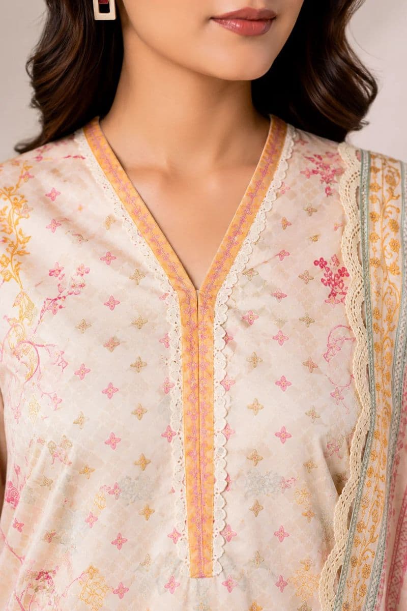 3 Piece - Printed Shamooz Silk Suit thumbnail