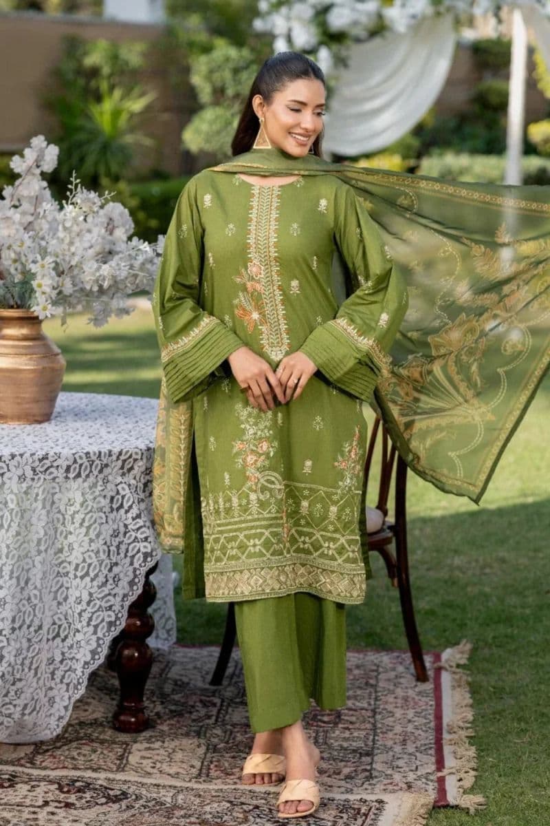 3 Piece - Embroidered Cambric Suit thumbnail