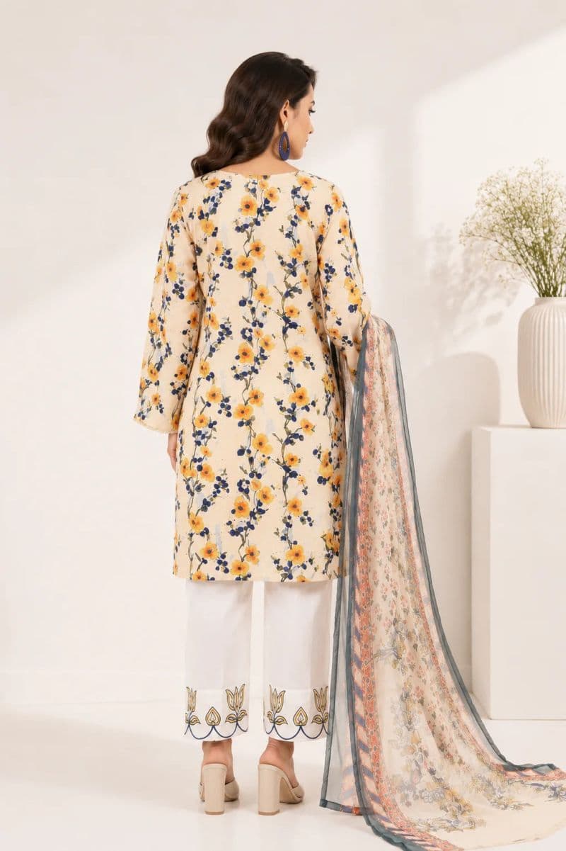 3 Piece - Printed Chikankari Suit thumbnail