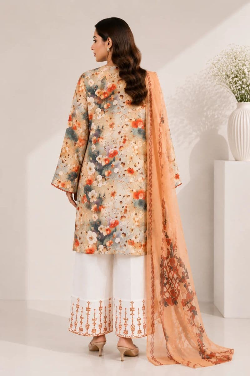 3 Piece - Printed Chikankari Suit thumbnail