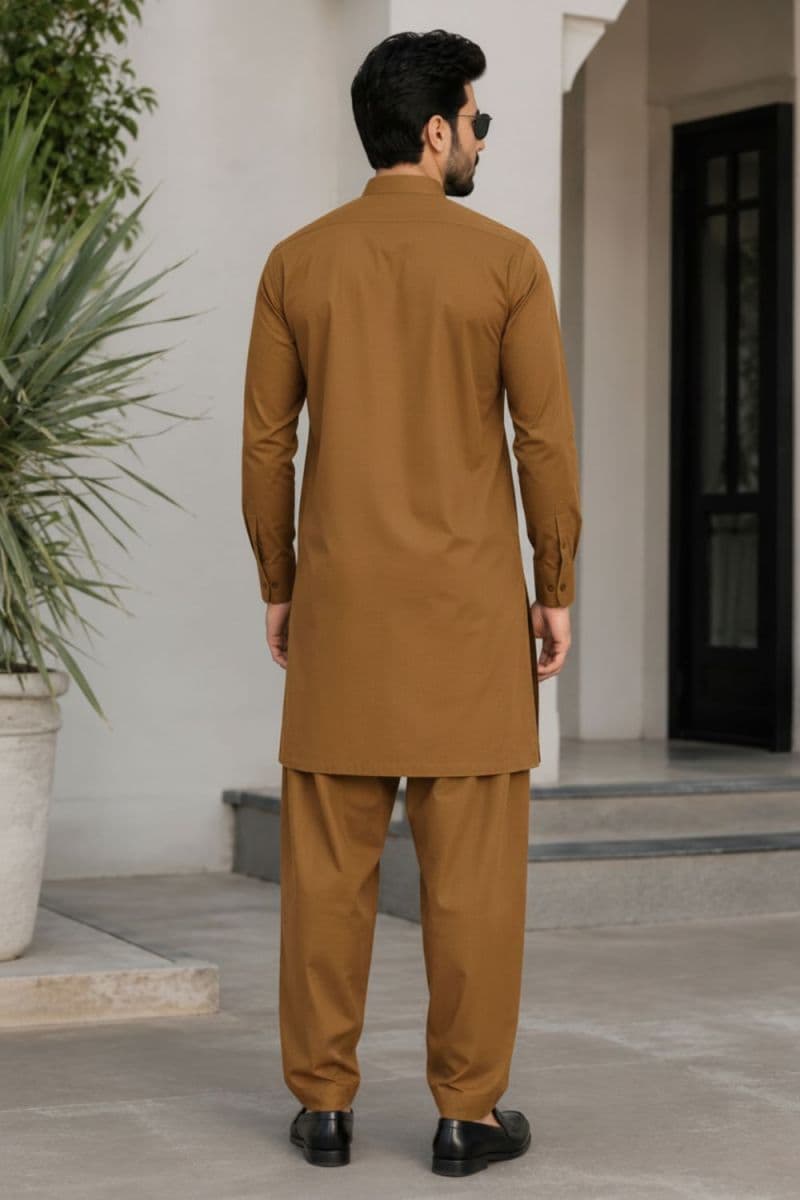 Men's Cotton Kameez Shalwar – PEANUT thumbnail