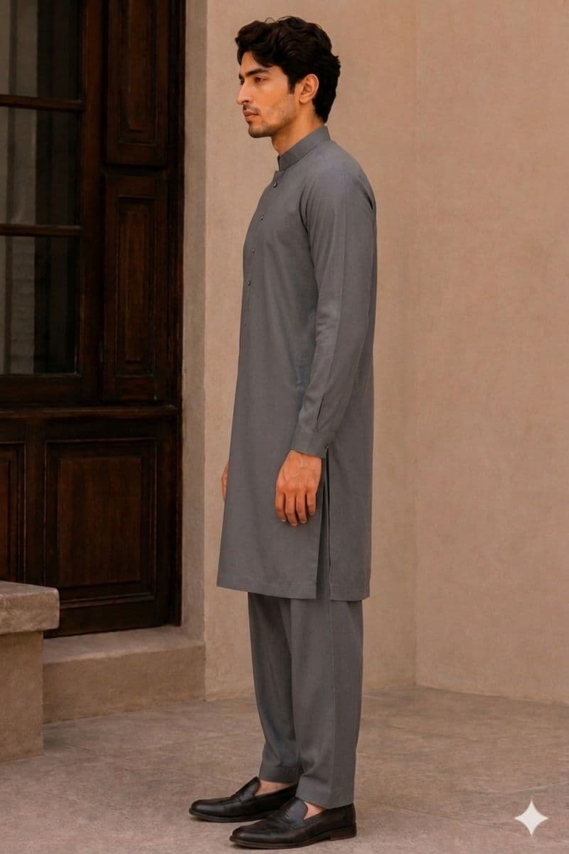 Men's Cotton Kameez Shalwar – GREY thumbnail