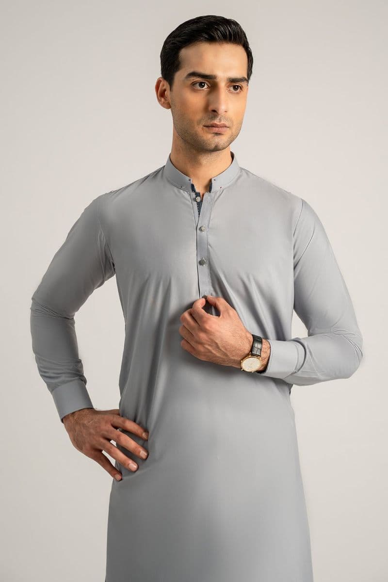 Grey Blended Shalwar Kameez thumbnail