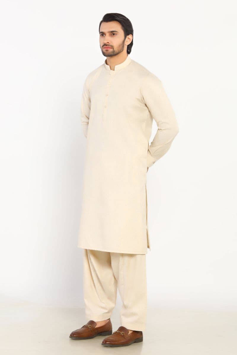 Fawn Blended Kameez Shalwar thumbnail