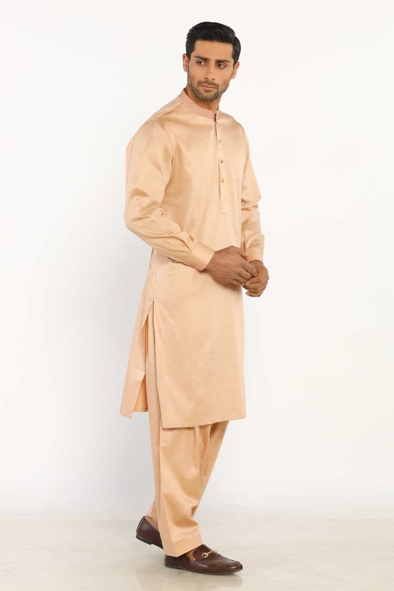 Fawn Cotton Casual Kameez Shalwar thumbnail