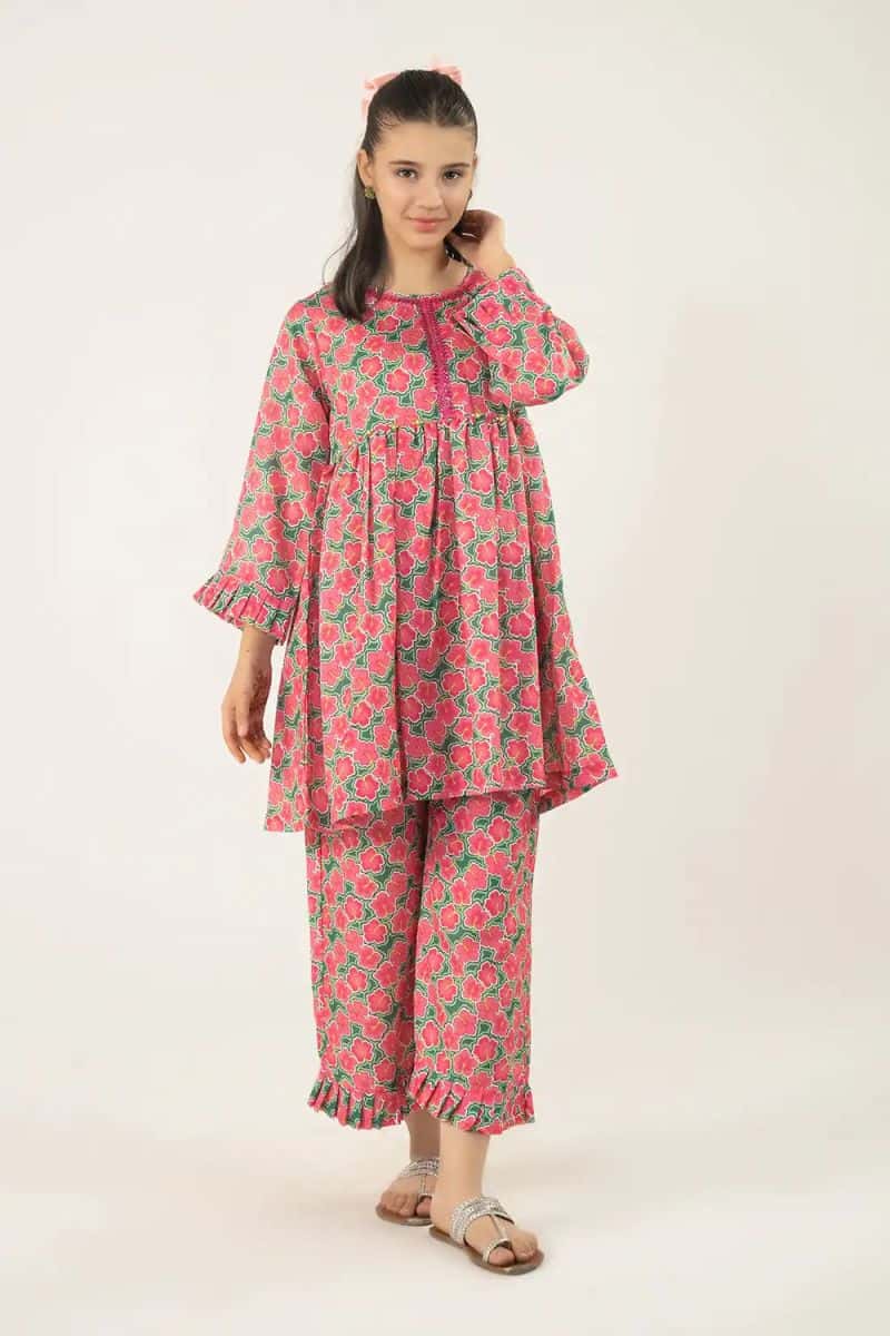 2 Piece - Printed Texture Suit