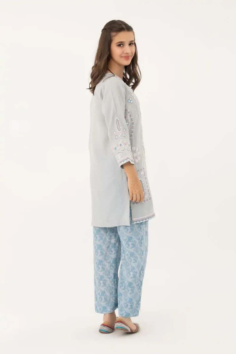 2 Piece - Embroidered Texture Suit - alternate view