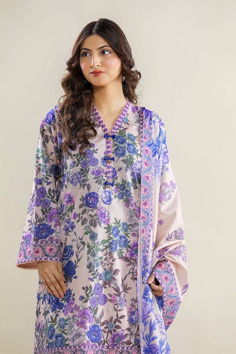 3 Piece - Printed Khaddar Suit thumbnail