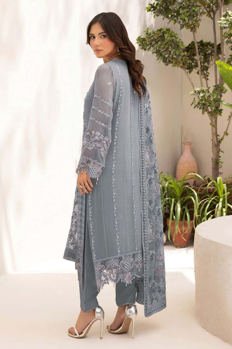 Embroidered Chiffon Unstitched Suit - alternate view