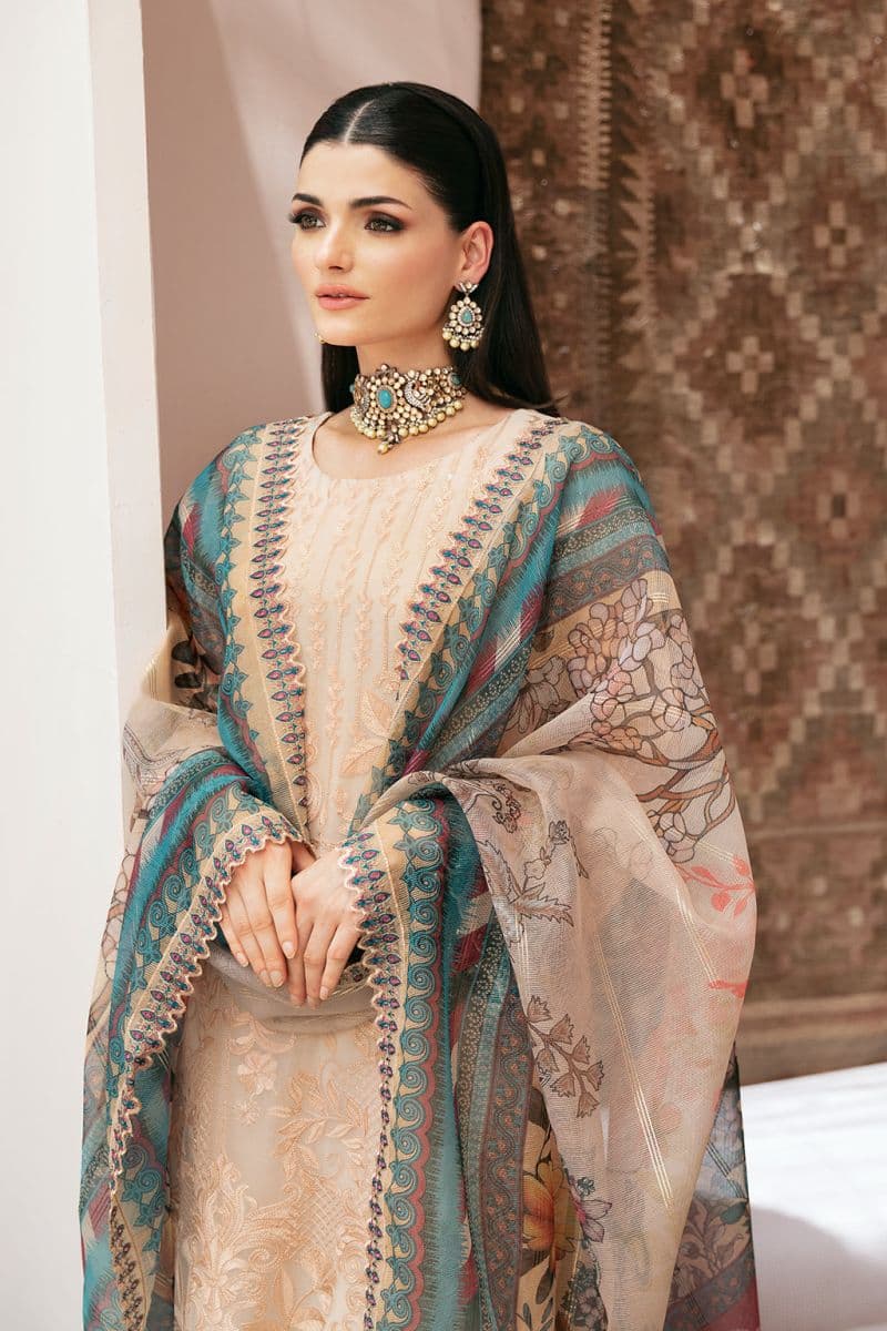 Embroidered Chiffon Unstitched Suit thumbnail