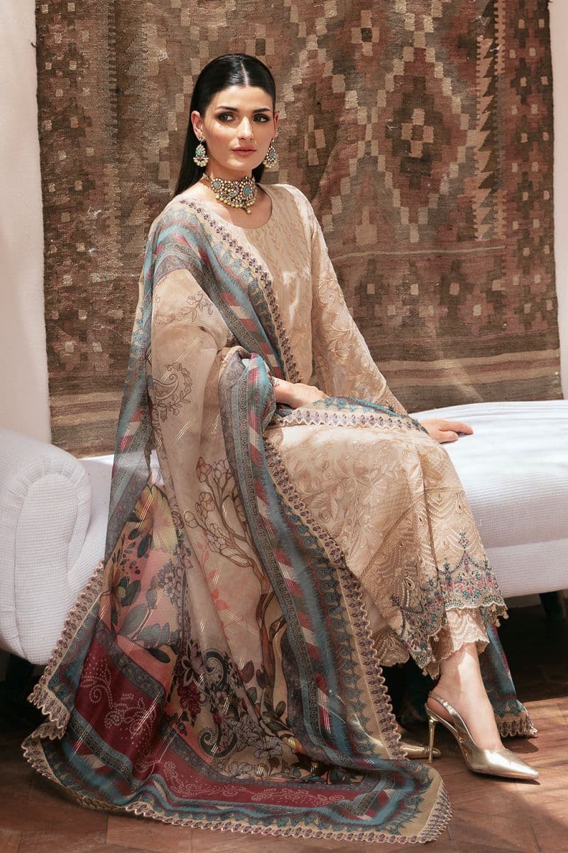 Embroidered Chiffon Unstitched Suit thumbnail