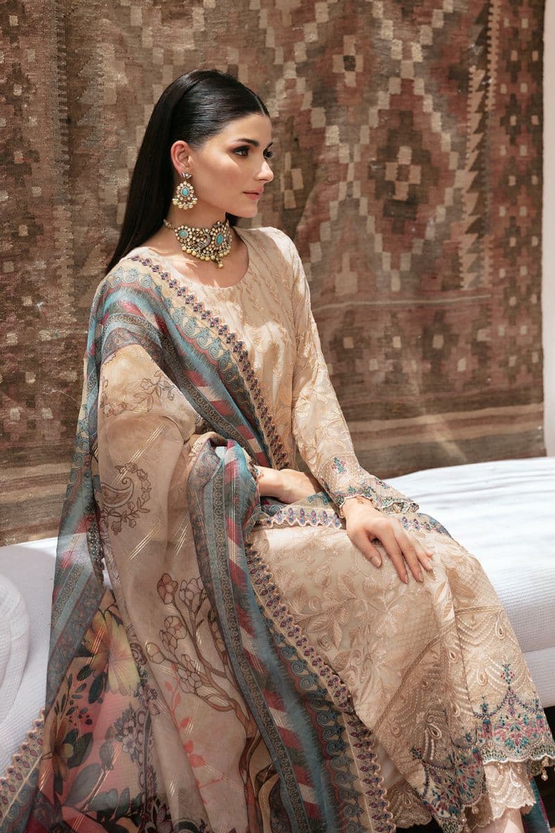 Embroidered Chiffon Unstitched Suit thumbnail