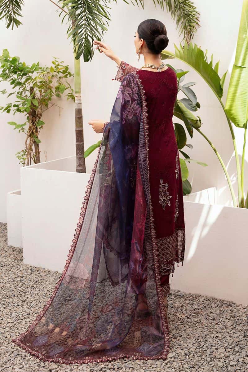 Embroidered Chiffon Unstitched Suit - alternate view