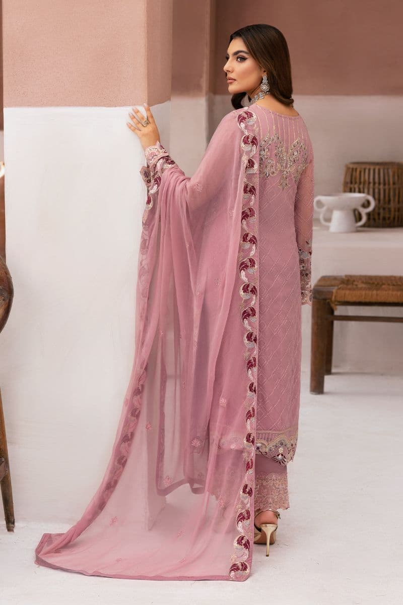 Embroidered Chiffon Unstitched Suit thumbnail