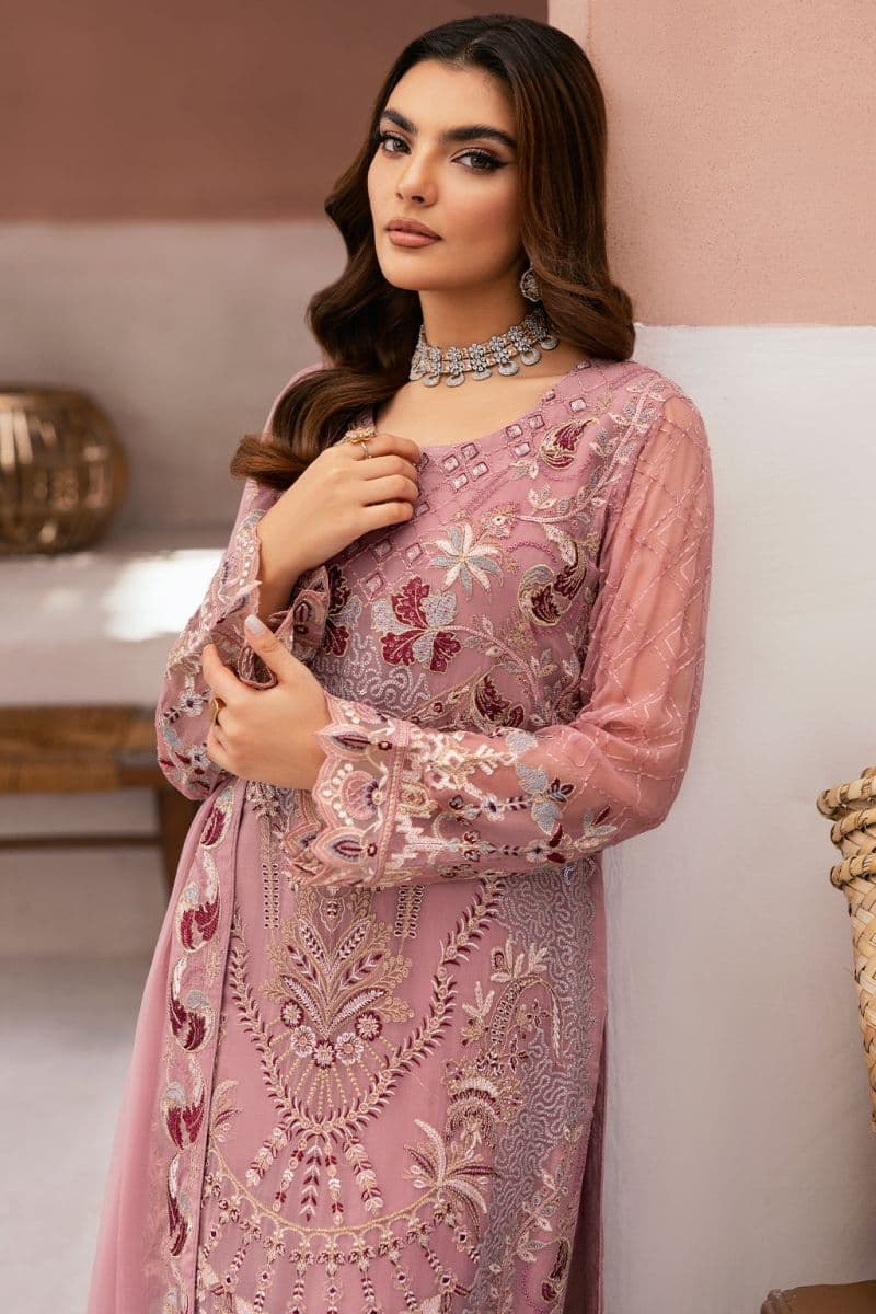Embroidered Chiffon Unstitched Suit thumbnail