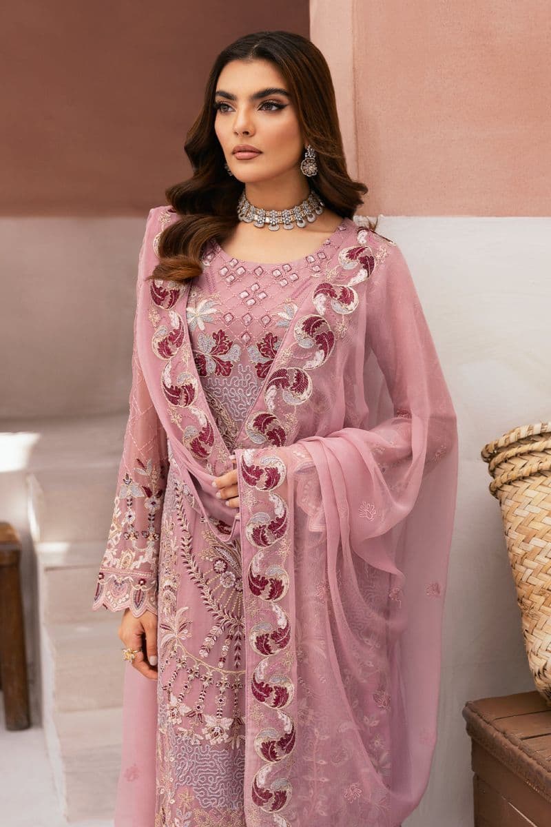 Embroidered Chiffon Unstitched Suit thumbnail