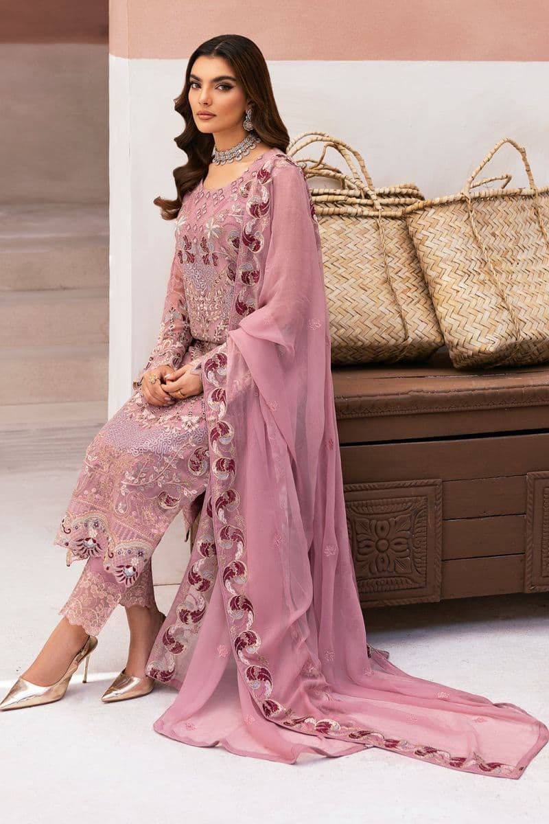 Embroidered Chiffon Unstitched Suit thumbnail