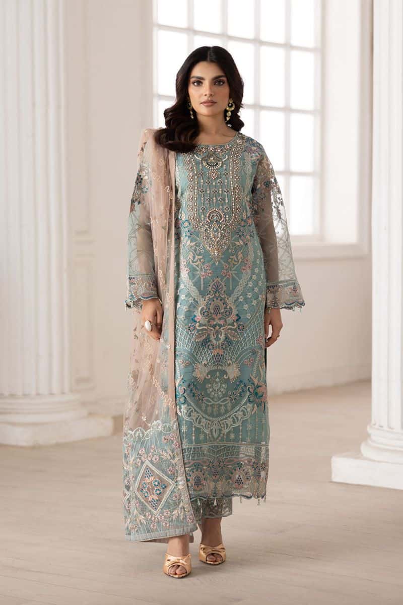 Embroidered Silk Unstitched Suit