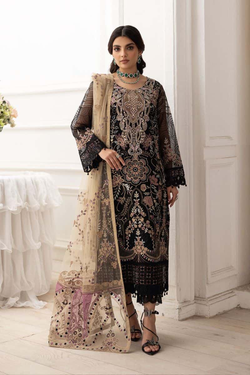 Embroidered Silk Unstitched Suit