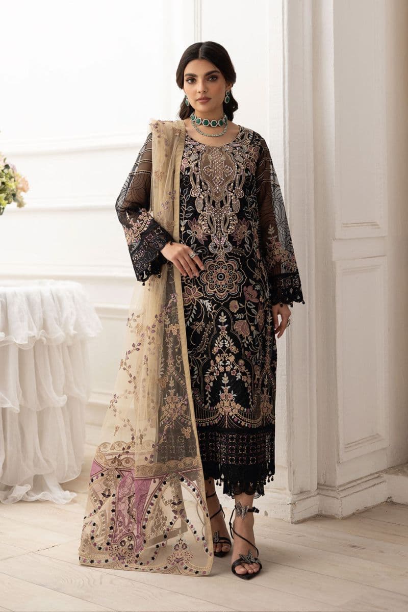 Embroidered Silk Unstitched Suit thumbnail