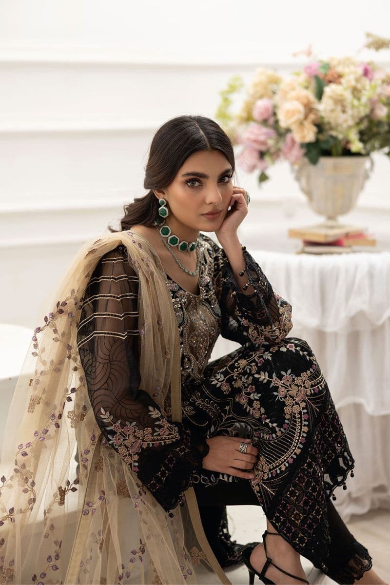 Embroidered Silk Unstitched Suit thumbnail