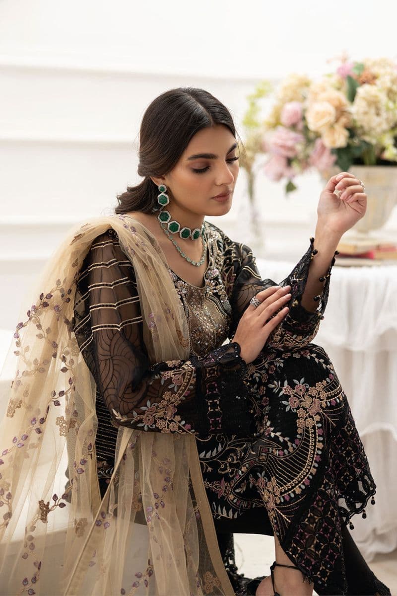 Embroidered Silk Unstitched Suit thumbnail