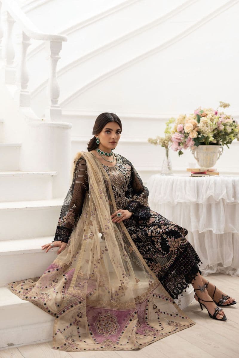Embroidered Silk Unstitched Suit thumbnail