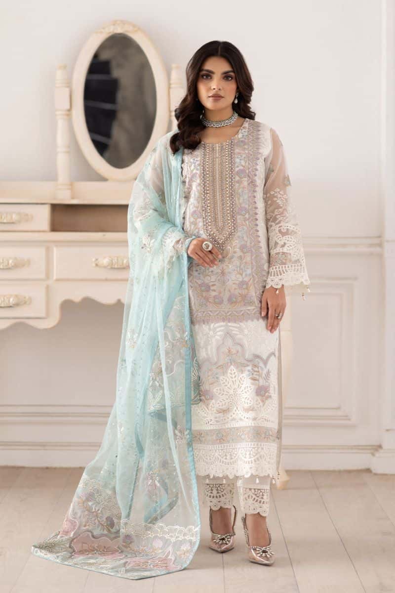Embroidered Silk Unstitched Suit