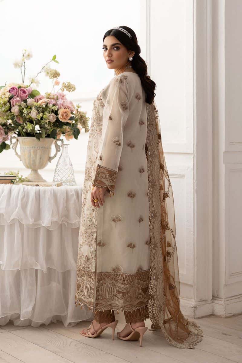 Embroidered Silk Unstitched Suit - alternate view