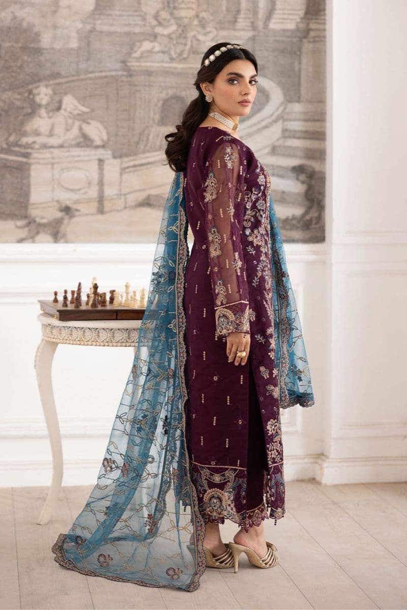 Embroidered Silk Unstitched Suit thumbnail