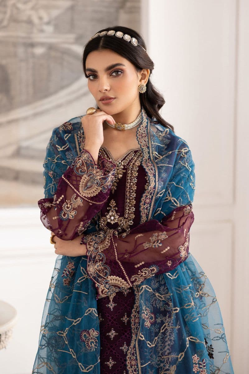 Embroidered Silk Unstitched Suit thumbnail