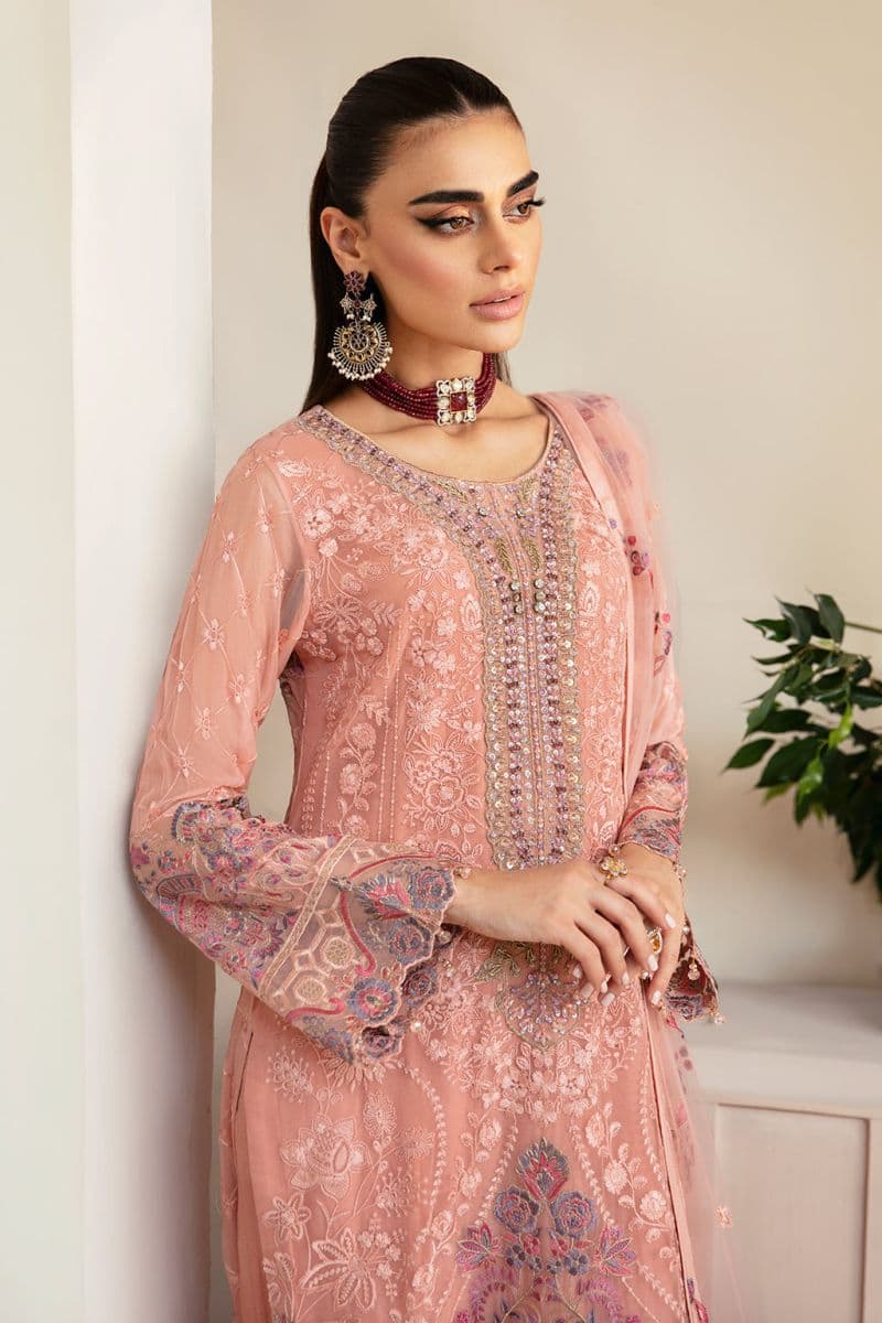 Embroidered Chiffon Unstitched Suit thumbnail
