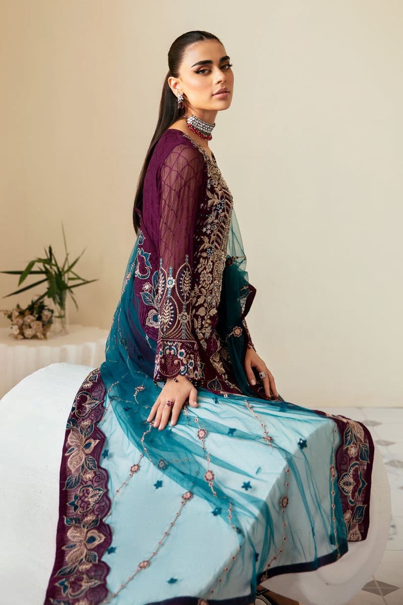 Embroidered Chiffon Unstitched Suit thumbnail