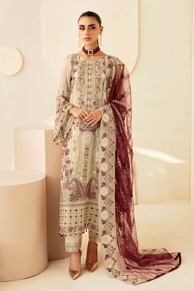Embroidered Chiffon Unstitched Suit