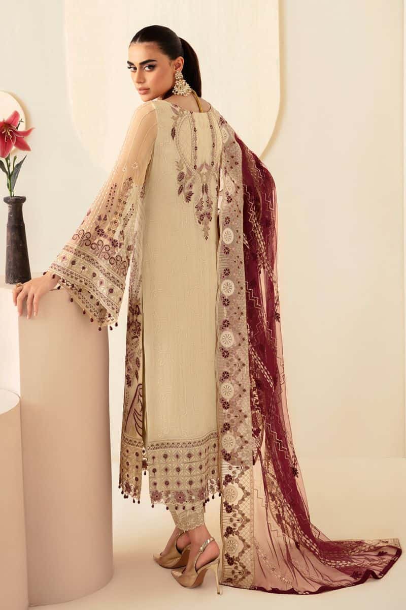 Embroidered Chiffon Unstitched Suit - alternate view