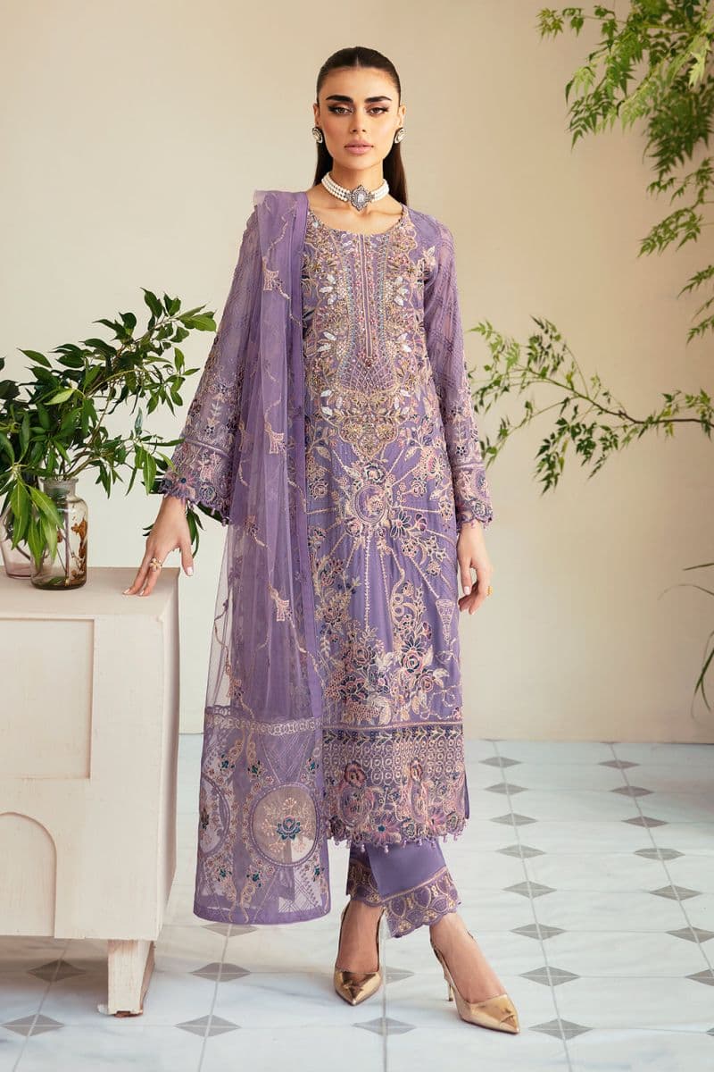 Embroidered Chiffon Unstitched Suit thumbnail