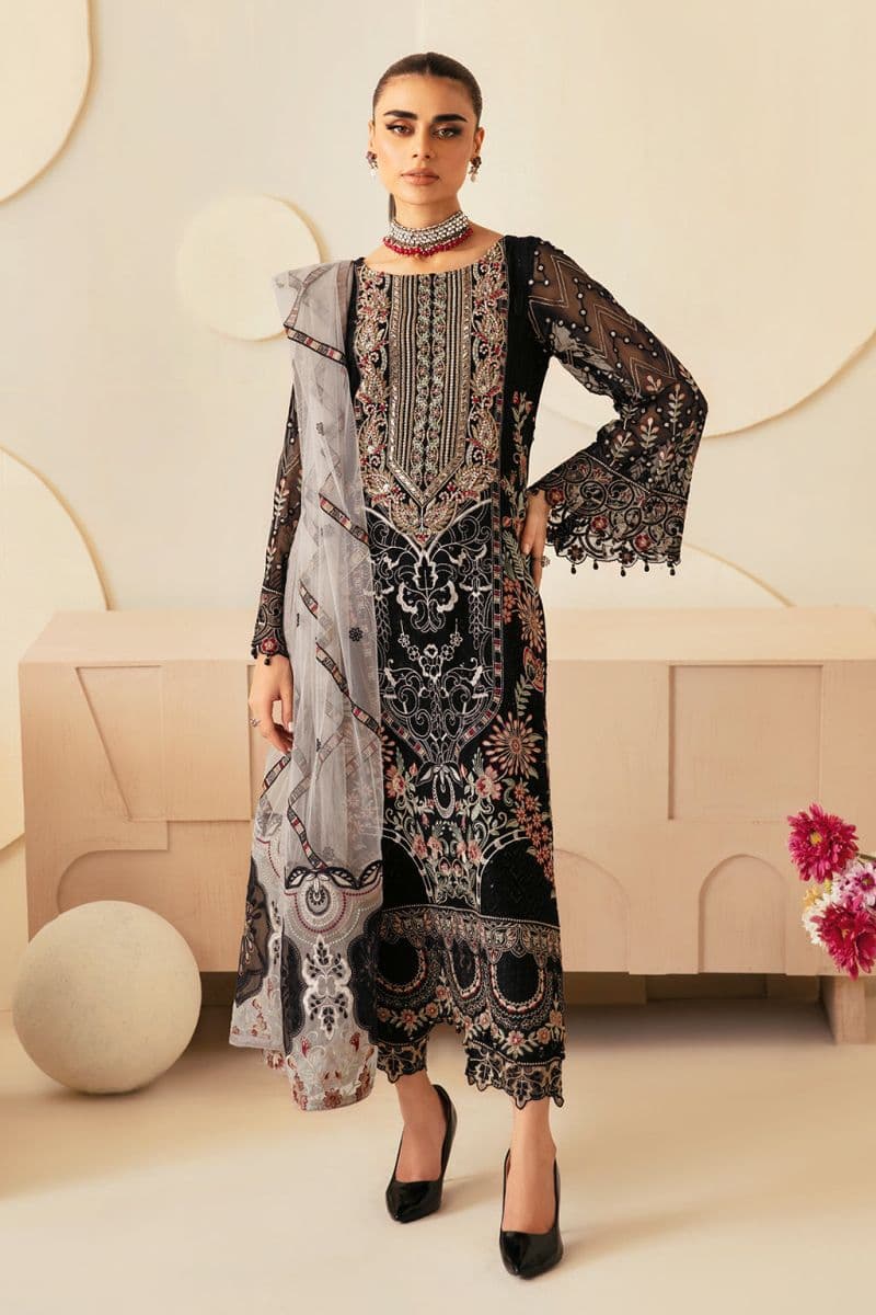 Embroidered Chiffon Unstitched Suit thumbnail